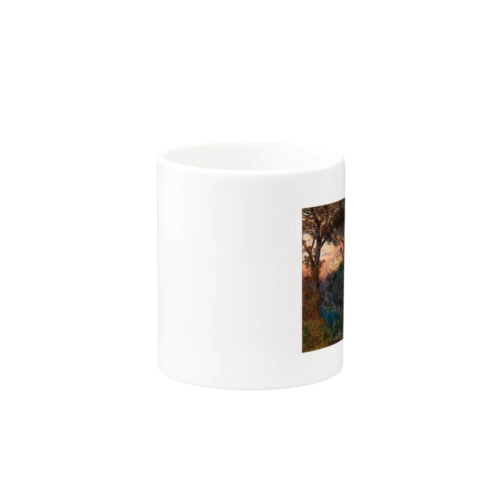 世界の絵画アートグッズのフェルディナント・ナブ 《山岳湖畔の宮殿》 Mug :other side of the handle