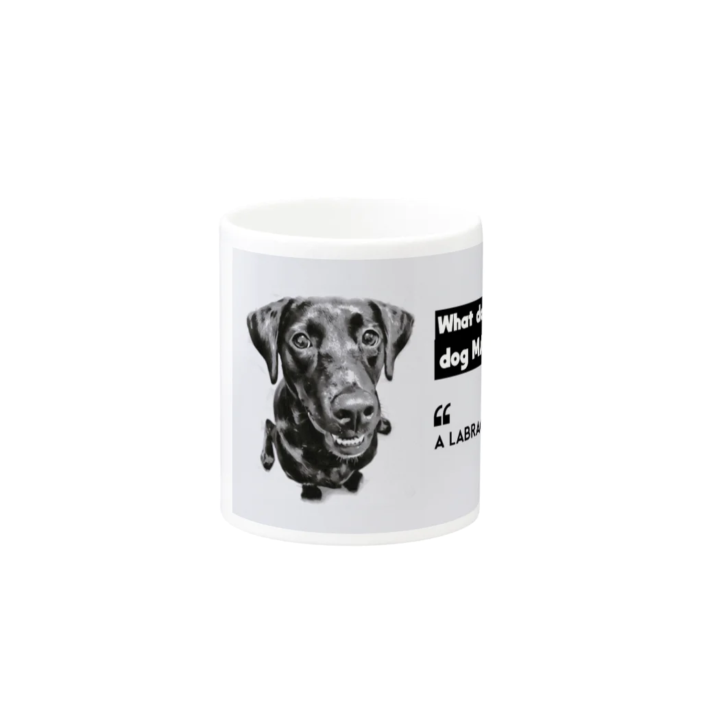 Black Labradors MatterのLabracadabrador Mug :other side of the handle