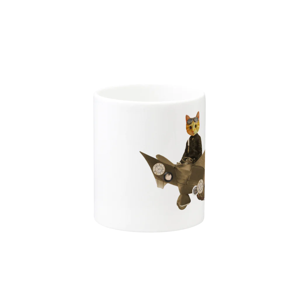 海賊猫 cocoの茶とら 猫『うちのコ・シリーズ「スチームパンク 海賊猫 coco」』 ペットロス 愛猫 マグカップの取っ手の反対面