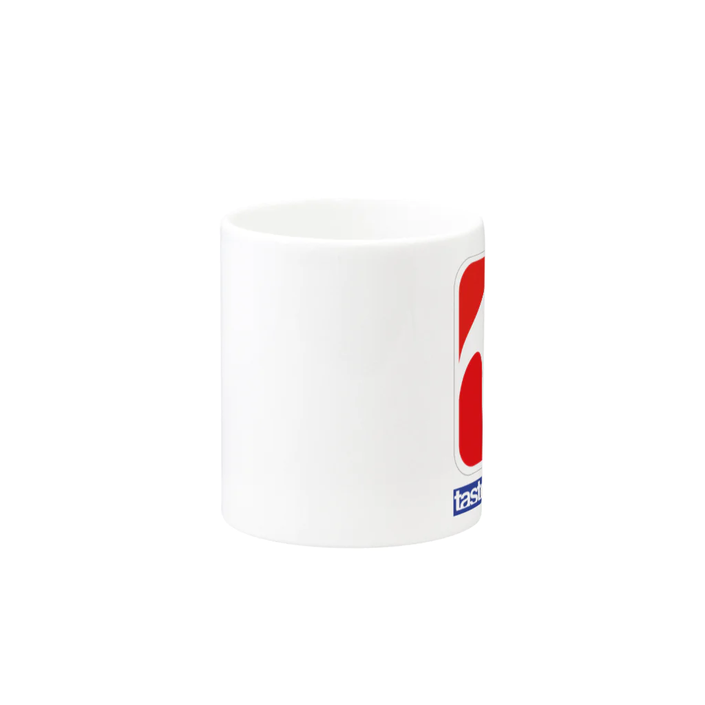 松村堂のtaste logo mag Tricolol Mug :other side of the handle