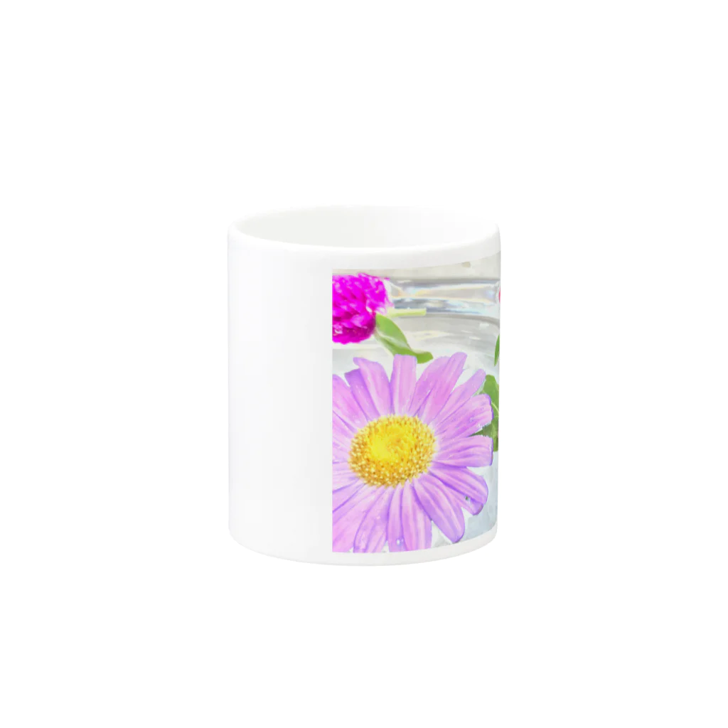 ゆず丸工房×yuzmaruのflower Mug :other side of the handle