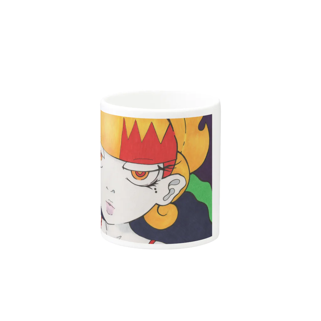 ぺろぺろ大魔人の女の子作品010　顏 Mug :other side of the handle