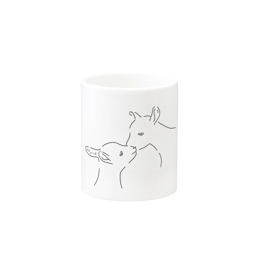 tulipの子ヤギ Mug :other side of the handle