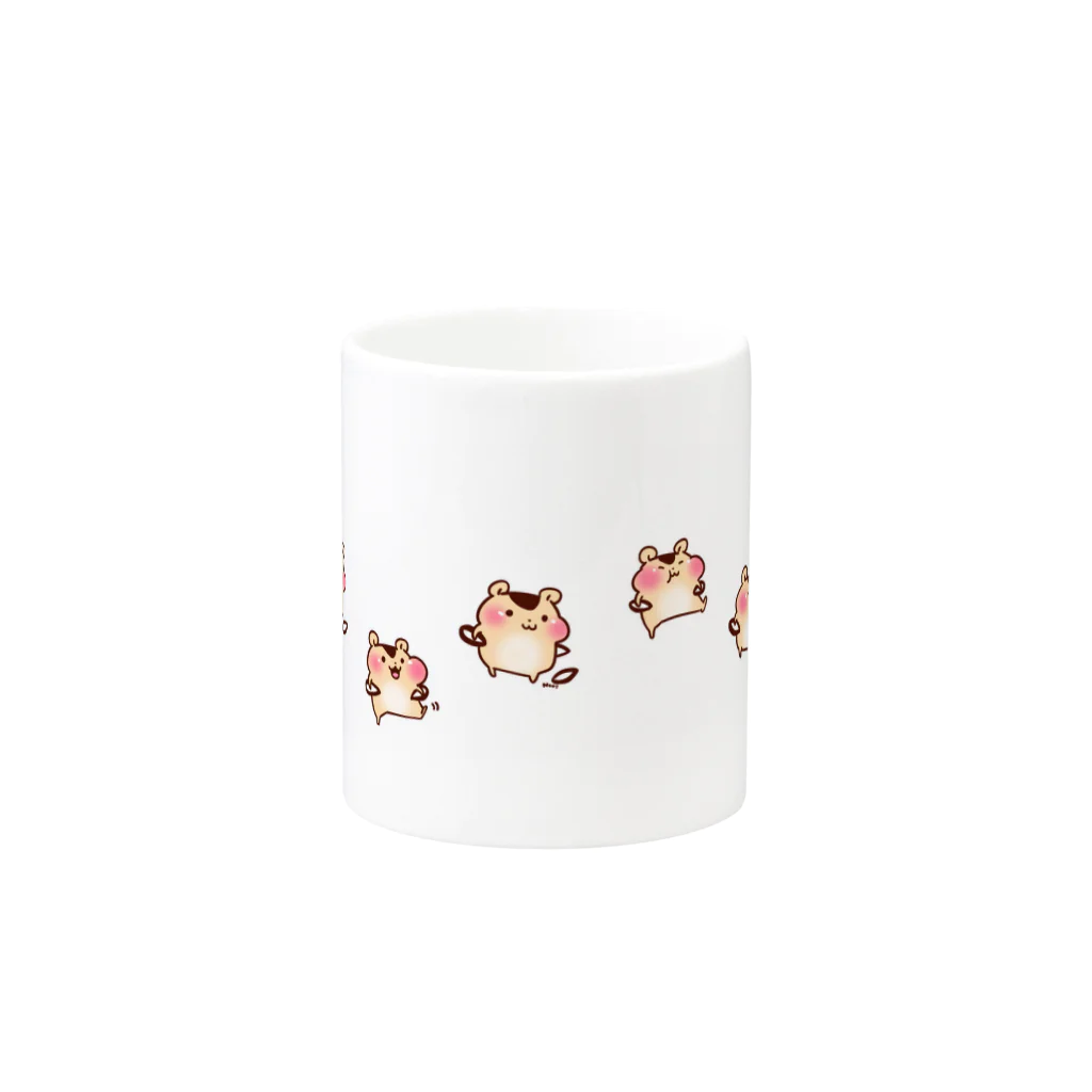 のち＠LINEスタンプ販売中のハムスター Mug :other side of the handle