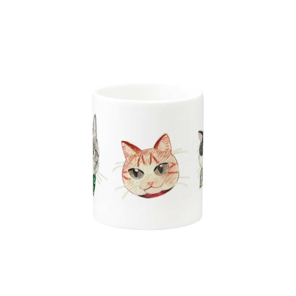 suwamiSHOP SUZURIのねこたち Mug :other side of the handle