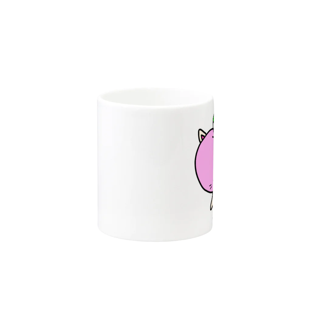 荒ぶるりんごの荒ぶるりんご猫 Mug :other side of the handle