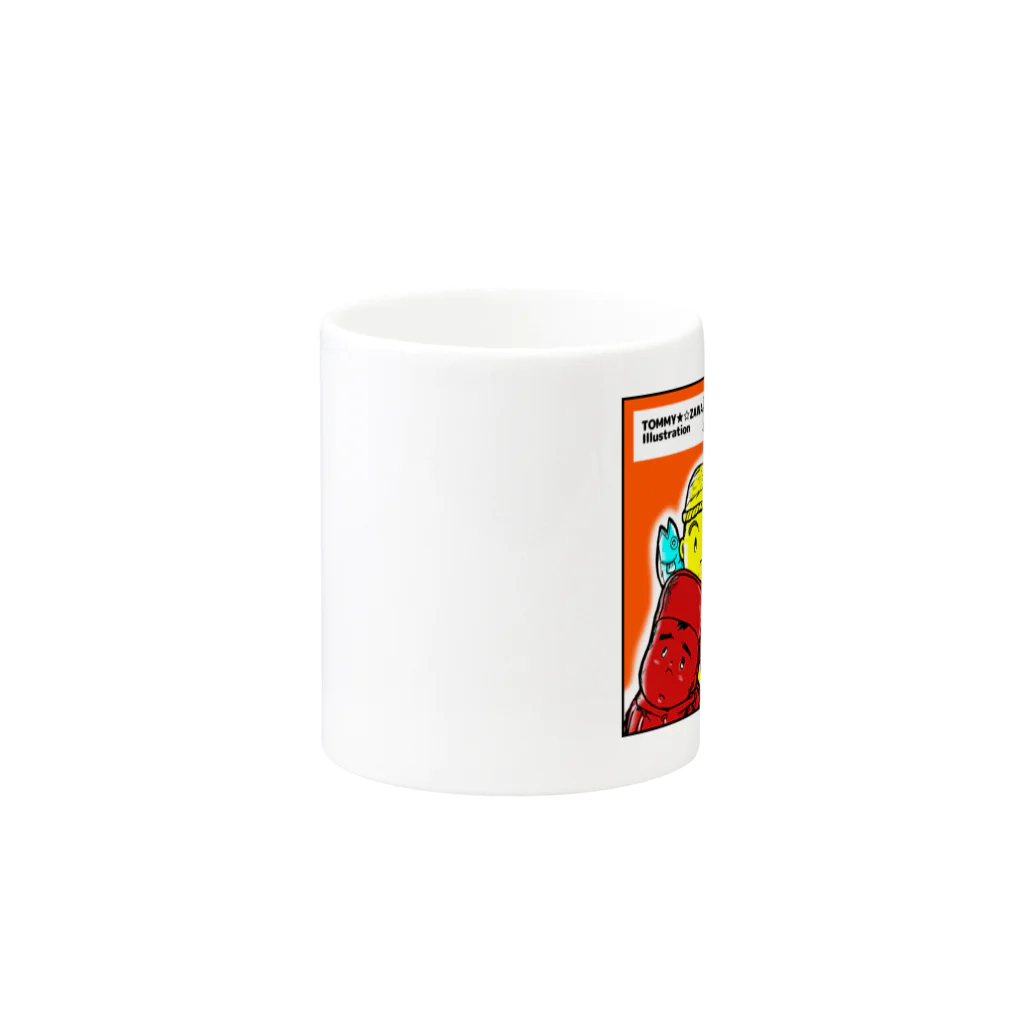 TOMMY★☆ZAWA　ILLUSTRATIONのTOMMY-ZAWA ALL STARS Mug :other side of the handle