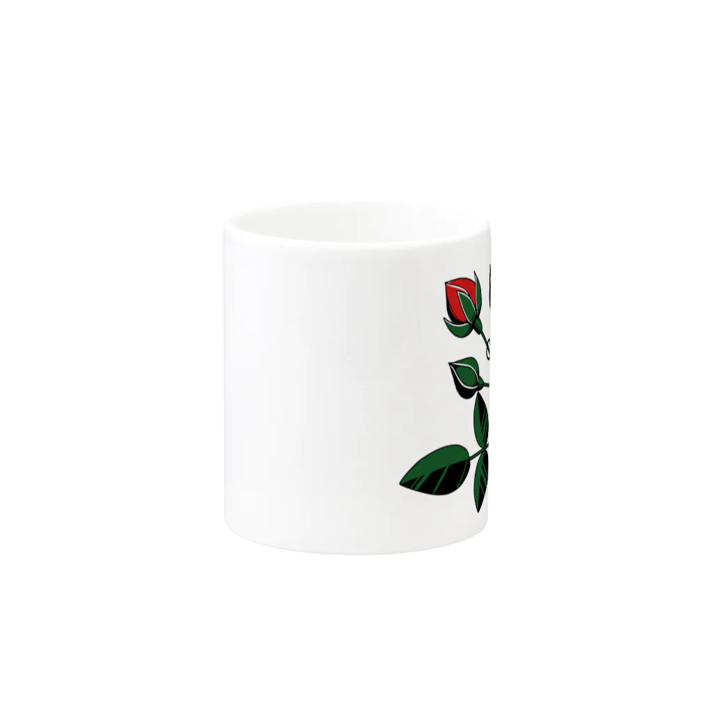 Alba spinaの薔薇蕾のゾウムシ Mug :other side of the handle