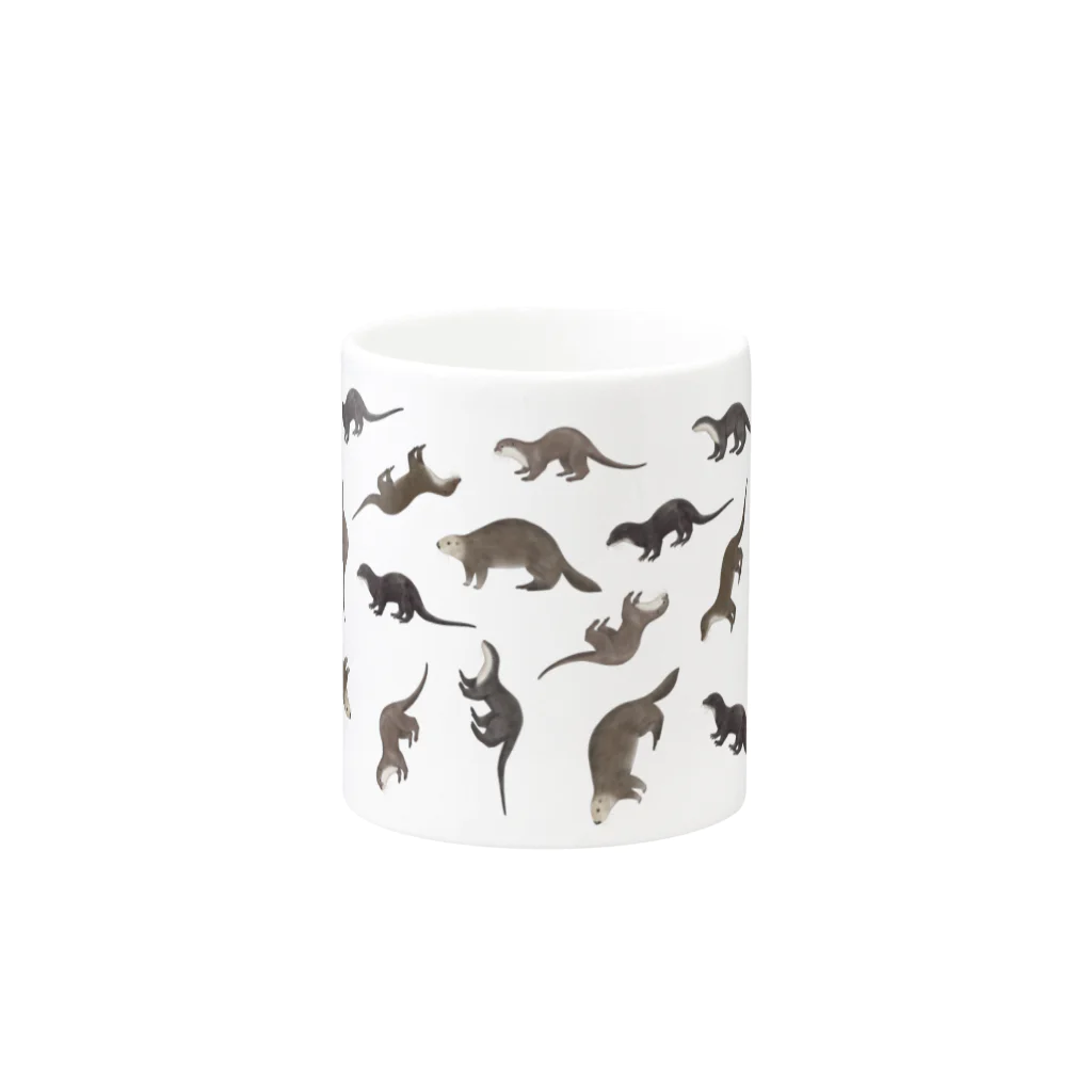 Five Otters in AsiaのFive Otters Mug マグカップの取っ手の反対面