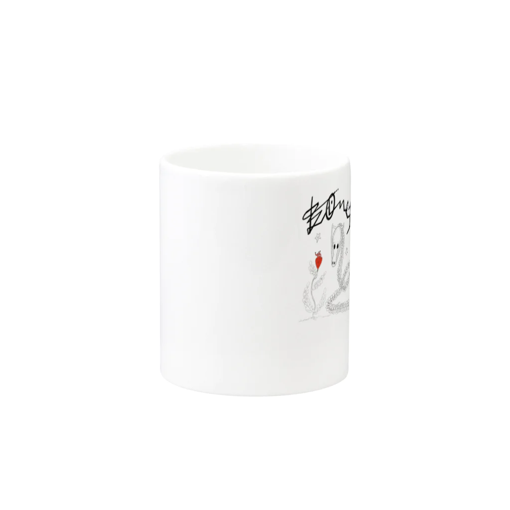 Babachang Exhibitionの蛇骨くん Mug :other side of the handle