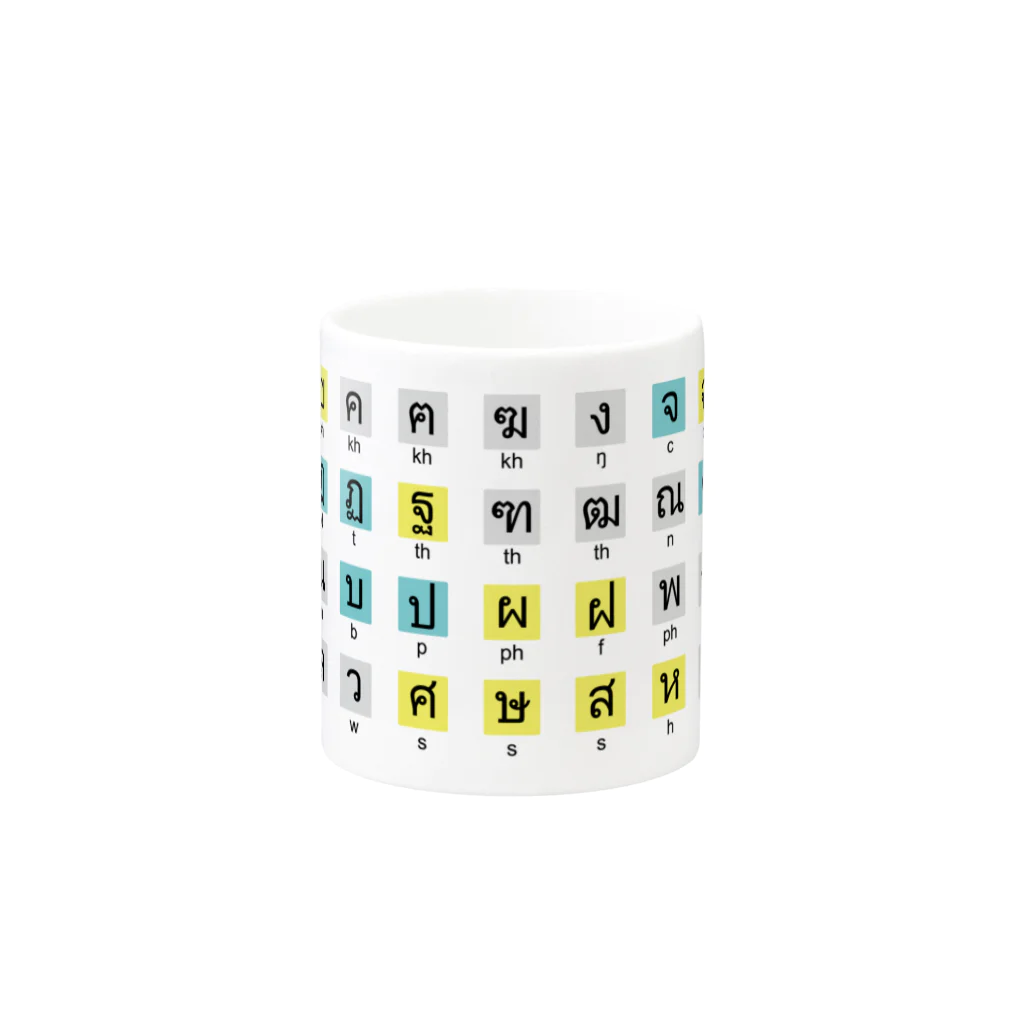 モントー夫人のお店のタイ語・タイ文字子音44 Mug :other side of the handle