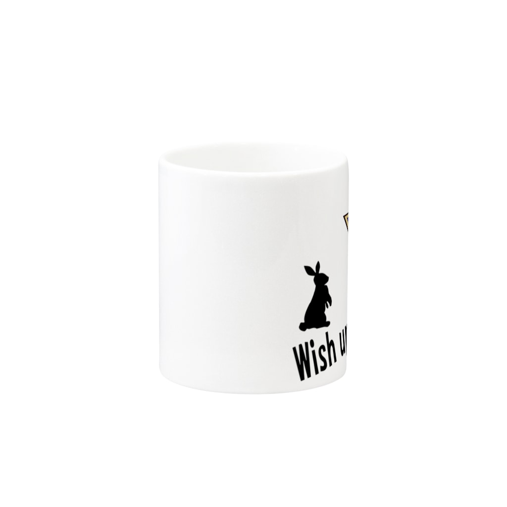 PY Kobo Yuko’ｓ Galleryの【開運祈願】星に願いを！ Wish upon a star! 卯年生まれ守護梵字マン Mug :other side of the handle
