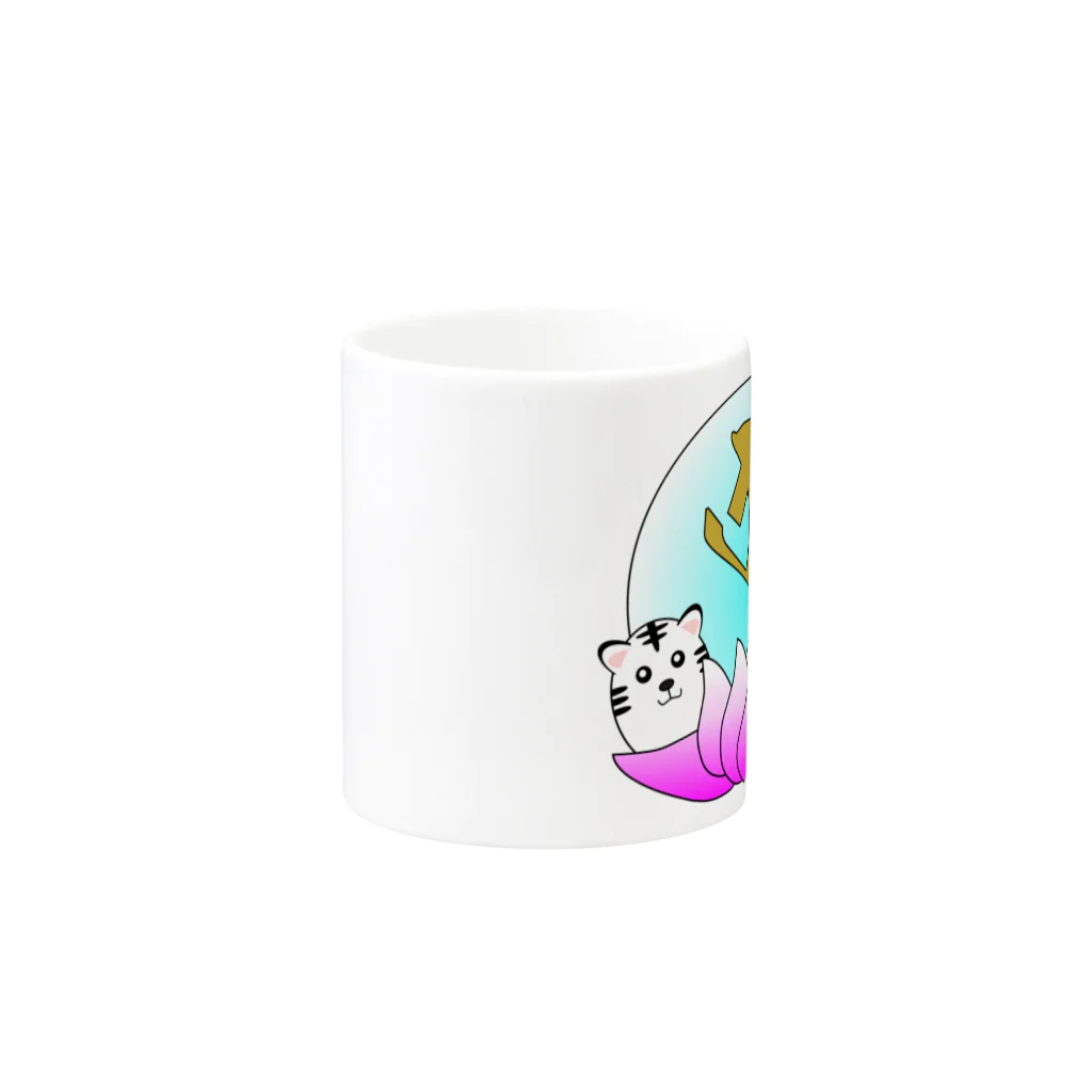 Yuko’ｓ Galleryの【開運祈願】寅年生まれ守護梵字タラーク Mug :other side of the handle