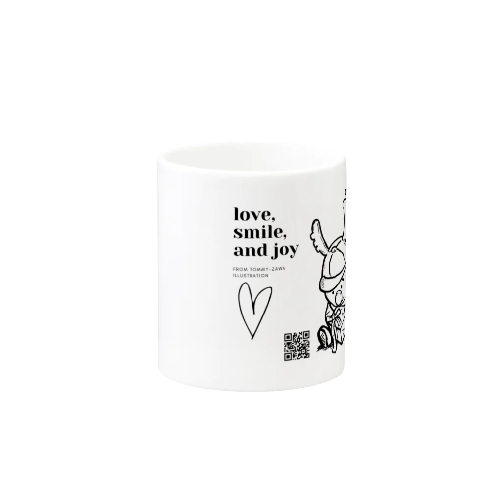 TOMMY★☆ZAWA　ILLUSTRATIONの三兄弟。クリスマス。 Mug :other side of the handle