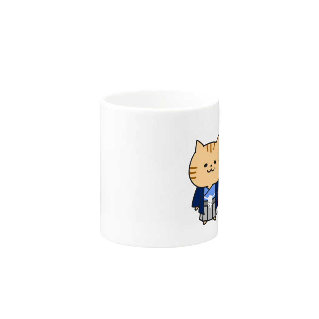 もちぱっちの七五三にゃんこ Mug :other side of the handle