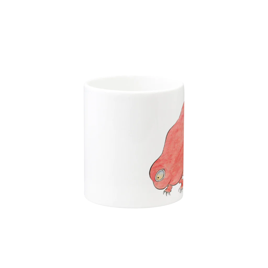 和もの雑貨 玉兎の百鬼夜行絵巻 赤い妖怪【絵巻物・妖怪・かわいい】 Mug :other side of the handle