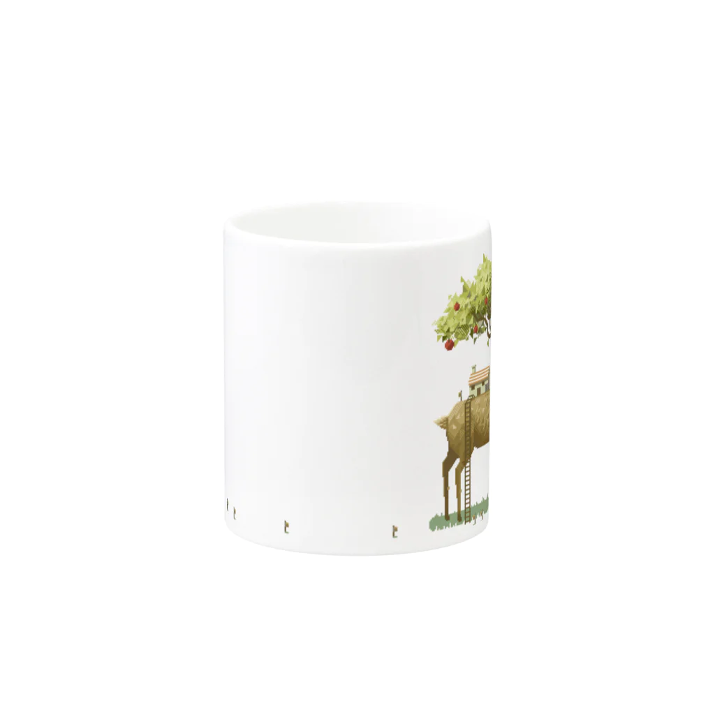 ZennyanのApple deer Mug :other side of the handle