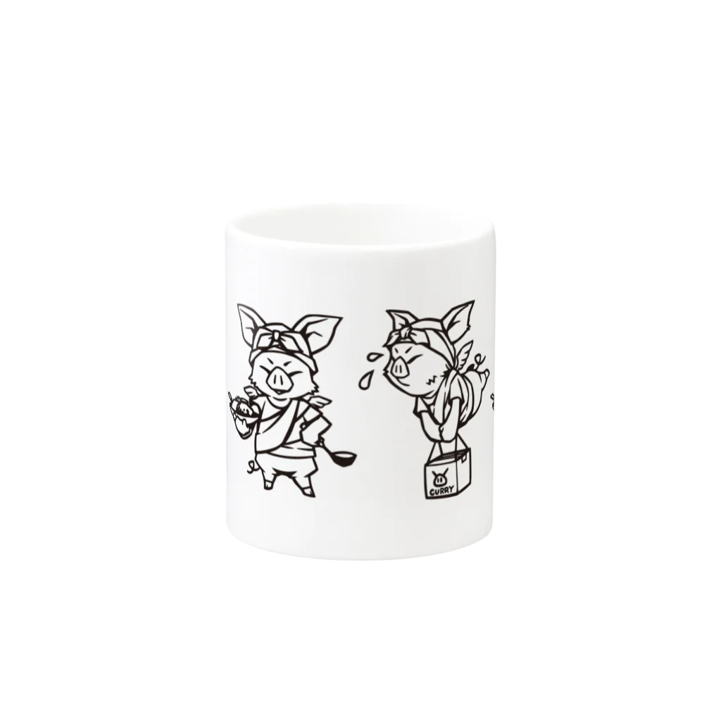 東新宿サンラサーのLOVE豚組 Mug :other side of the handle