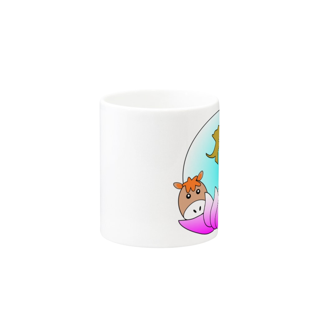 PY Kobo Yuko’ｓ Galleryの【開運祈願】午年生まれ守護梵字サク Mug :other side of the handle