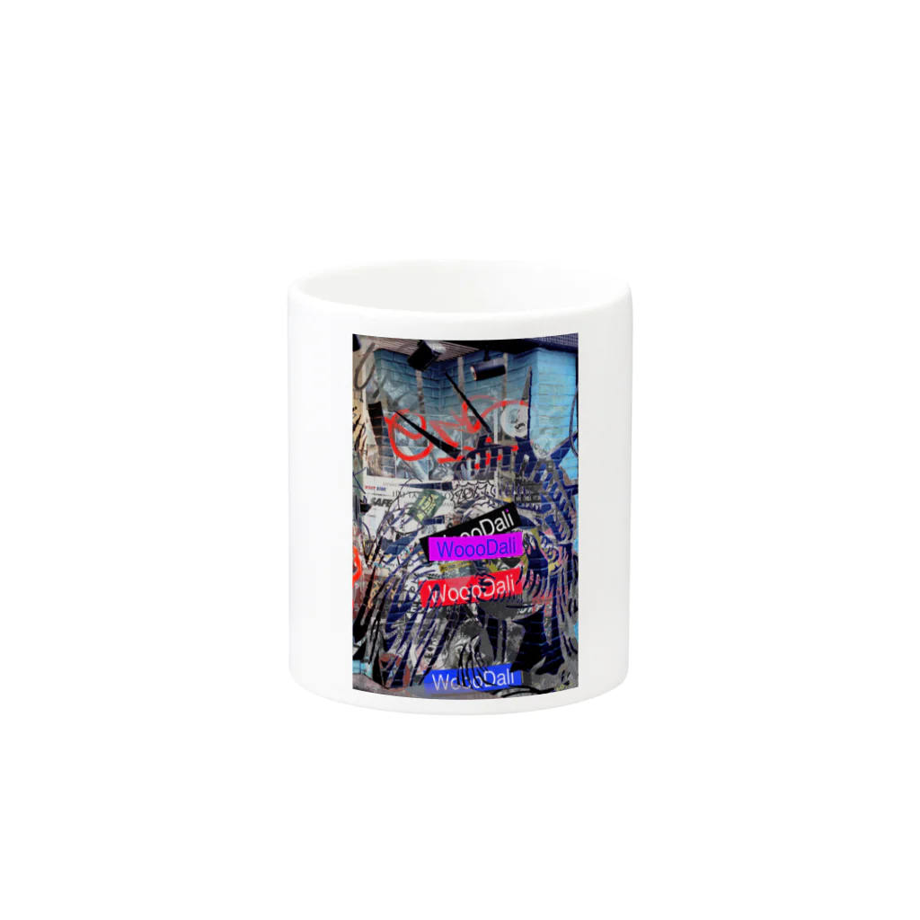 WoooDaliのshibuya wall art wooodali Mug :other side of the handle