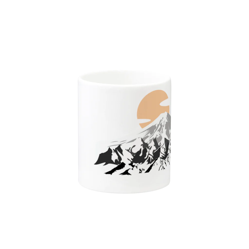 yuuyakeの山/日の出 Mug :other side of the handle