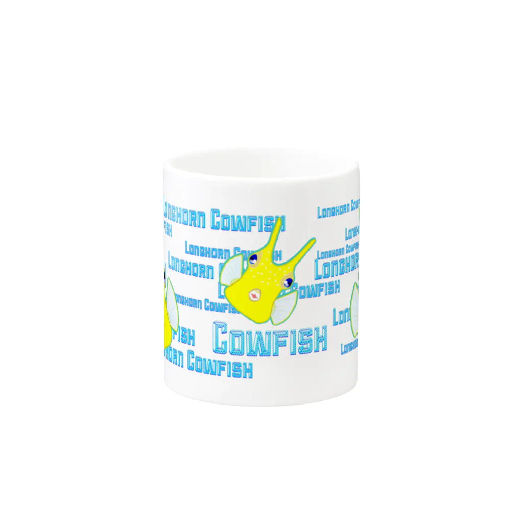 LalaHangeulのLonghorn Cowfish(コンゴウフグ) Mug :other side of the handle