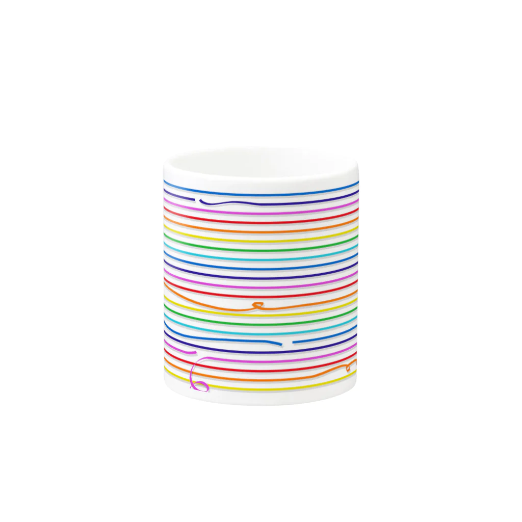 dizzyのRainbow Stripes Mug :other side of the handle