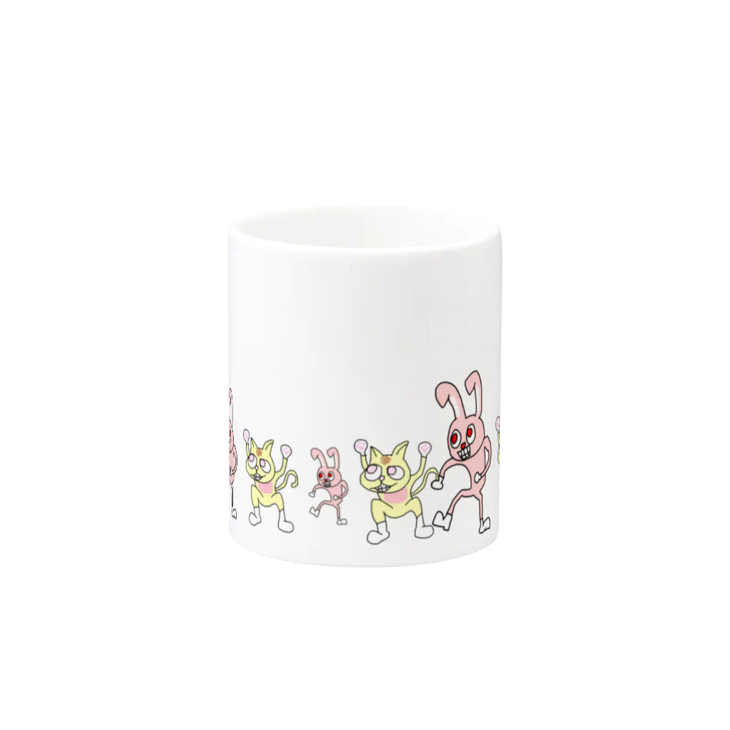 ロードスター専門店のねこうさぎ Mug :other side of the handle