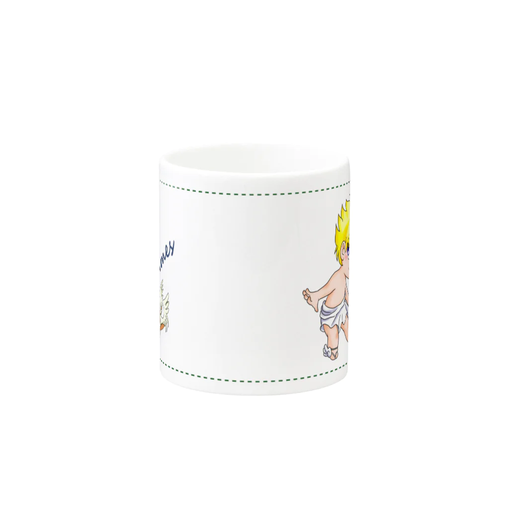 AtelierOne-SUZURIshopのヘルメスのマグカップ Mug :other side of the handle