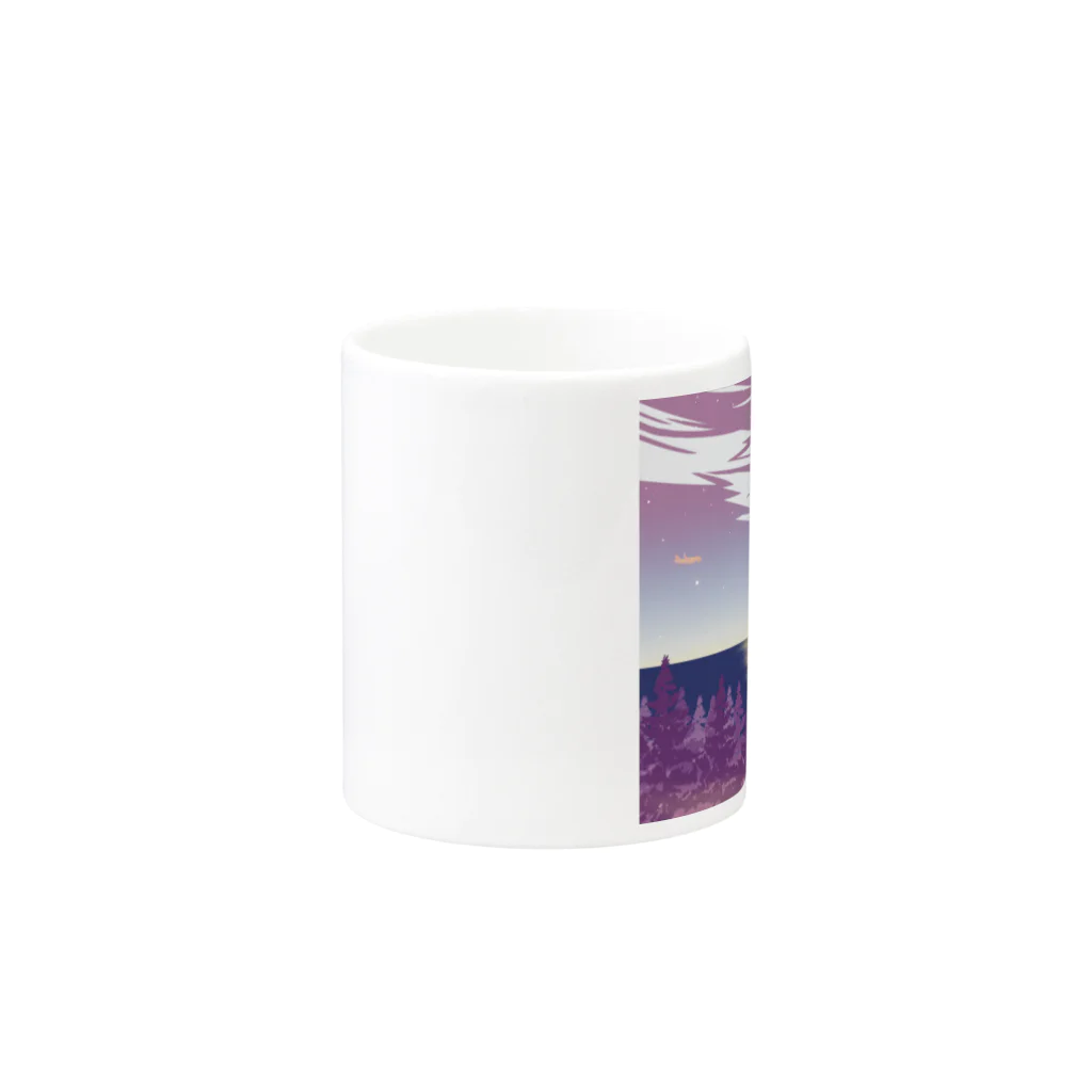 KanekoPetaのShimoda_purple_bule_pinkplane  Mug :other side of the handle