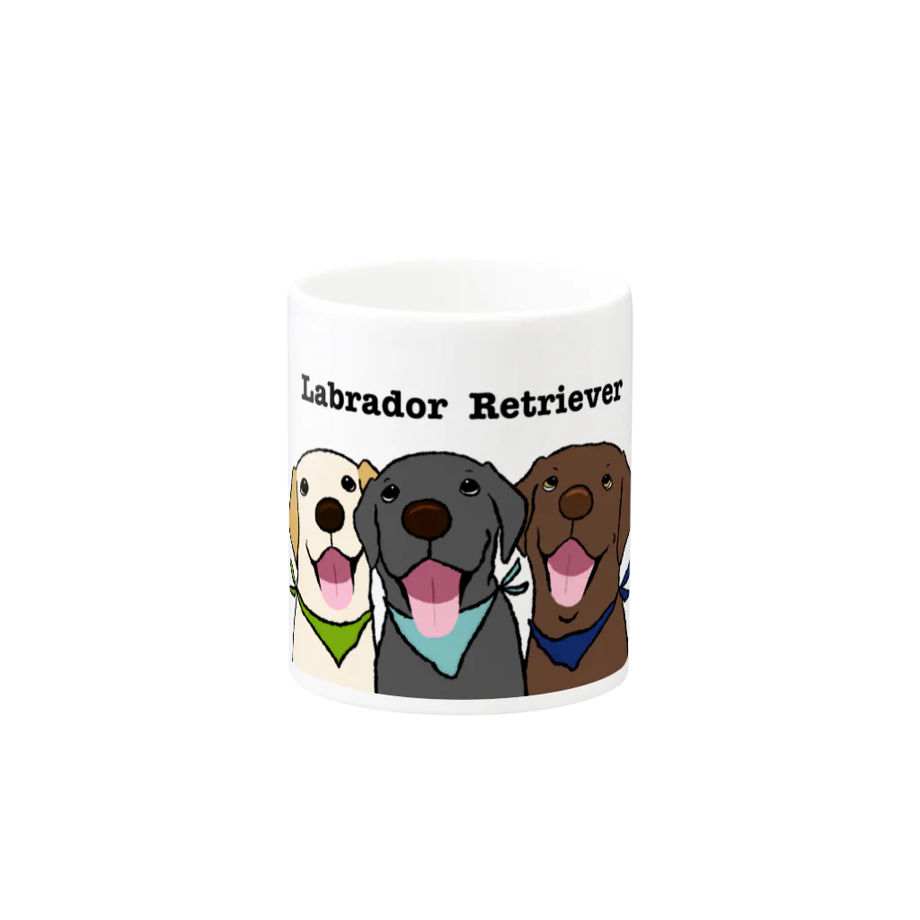 Dog Drawer Drawn by Dogのラブラドールレトリーバー Mug :other side of the handle