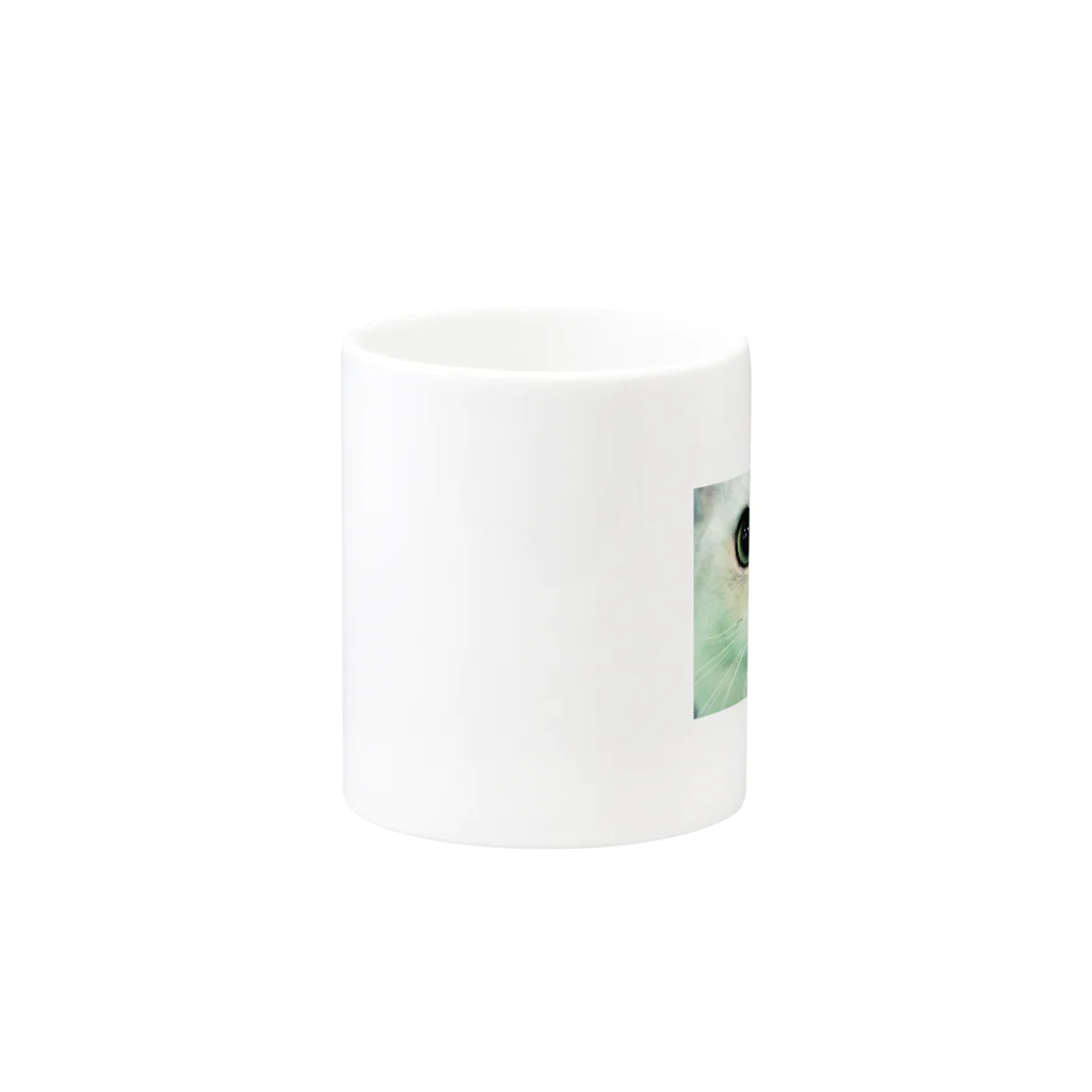 ねこがすき。のWHITE CAT Mug :other side of the handle