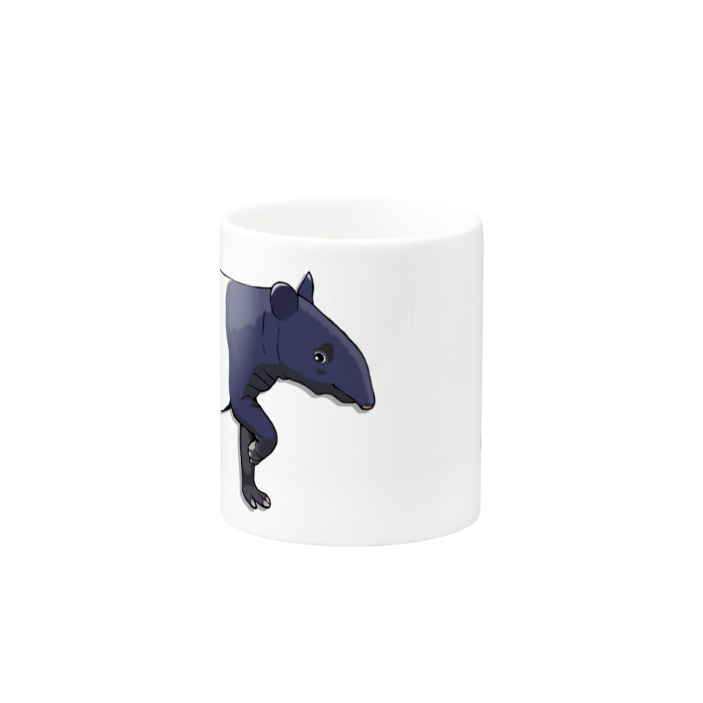 LalaHangeulのマレーバク　文字無し　親子 Mug :other side of the handle