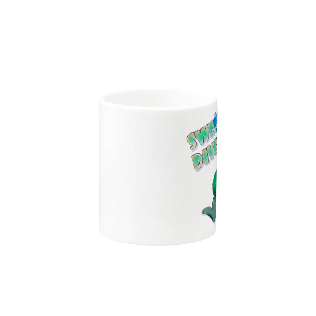 采屋のSWEET DIVE!! Green Mug :other side of the handle