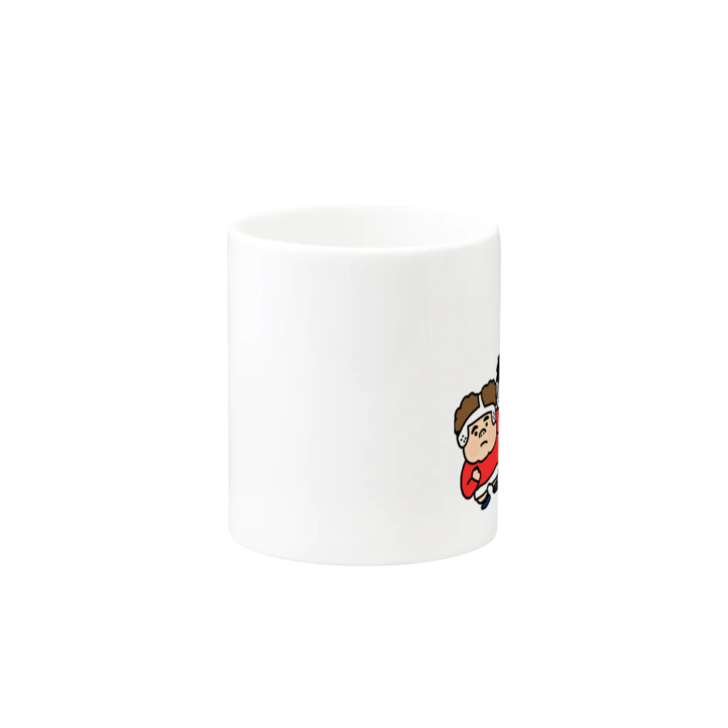 nekokokuのスクラム ラガーくん ラグビー Mug :other side of the handle