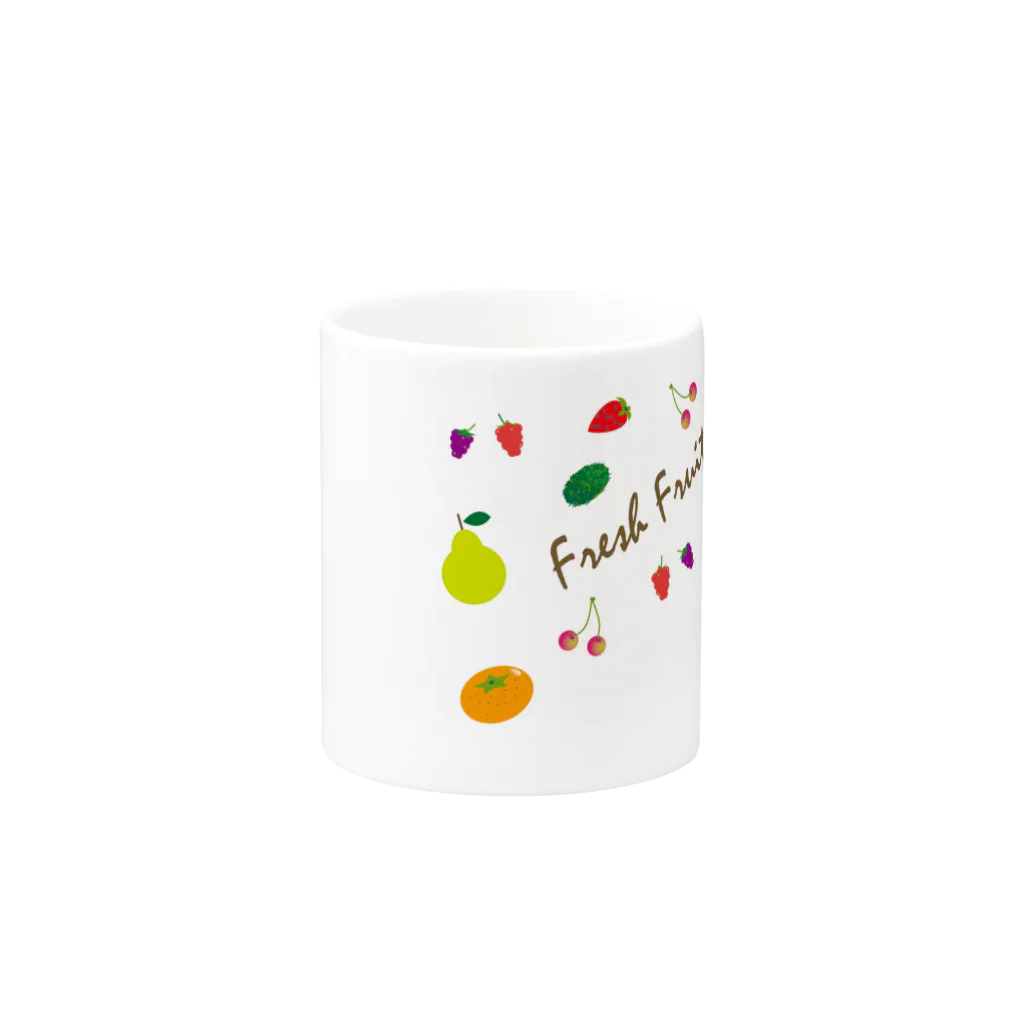 ジルトチッチのデザインボックスの味覚狩りにお出かけクレコちゃん Mug :other side of the handle