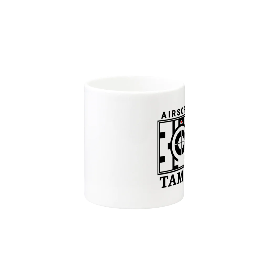 弾響サバゲー部のFUMI TASロゴ 黒文字 Mug :other side of the handle