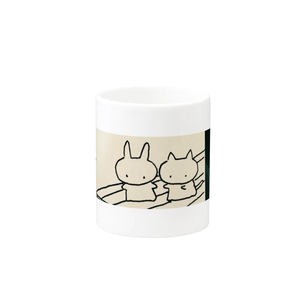 sokonokeのねこうさ Mug :other side of the handle