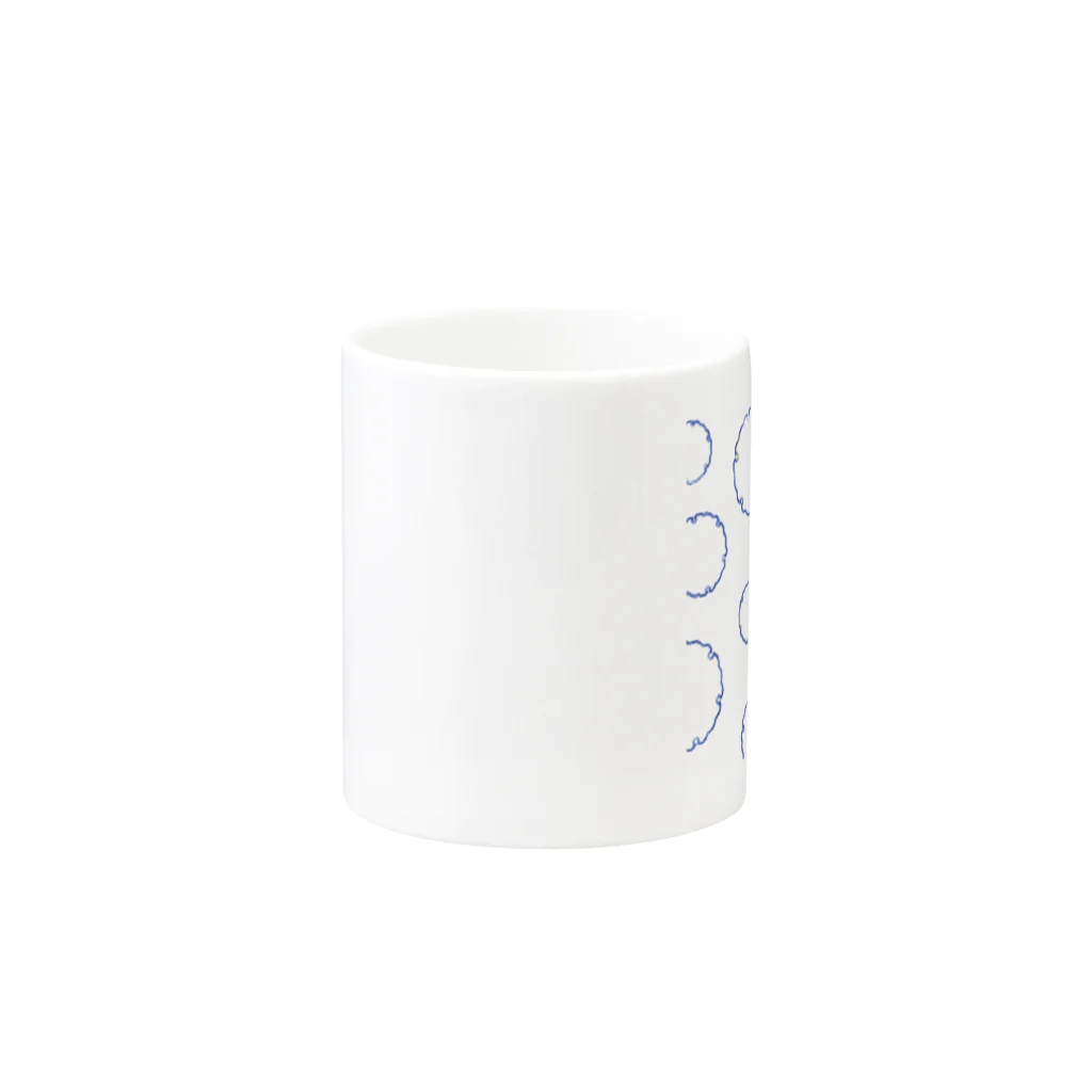 Mita.yan.のSnow fluffy 雪輪 Mug :other side of the handle