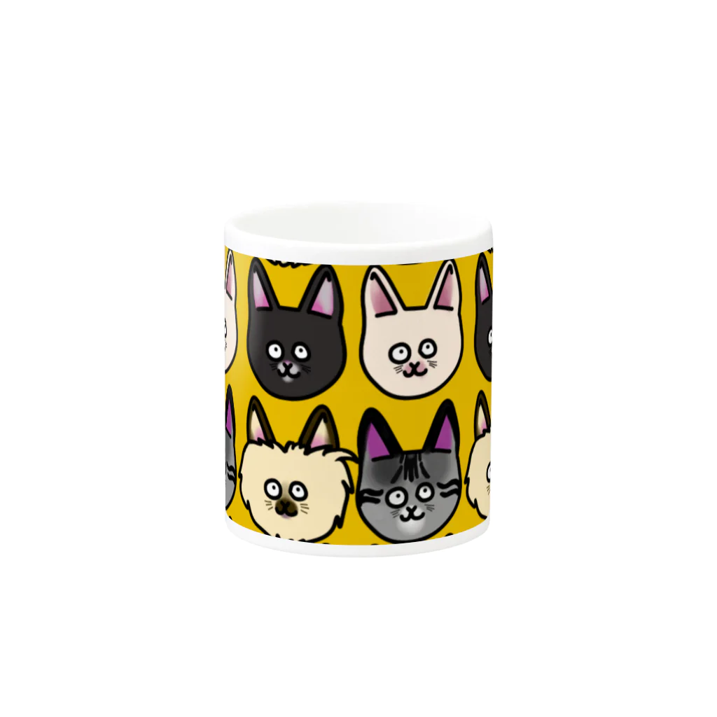 絵描きのunicoのねこのかお Mug :other side of the handle