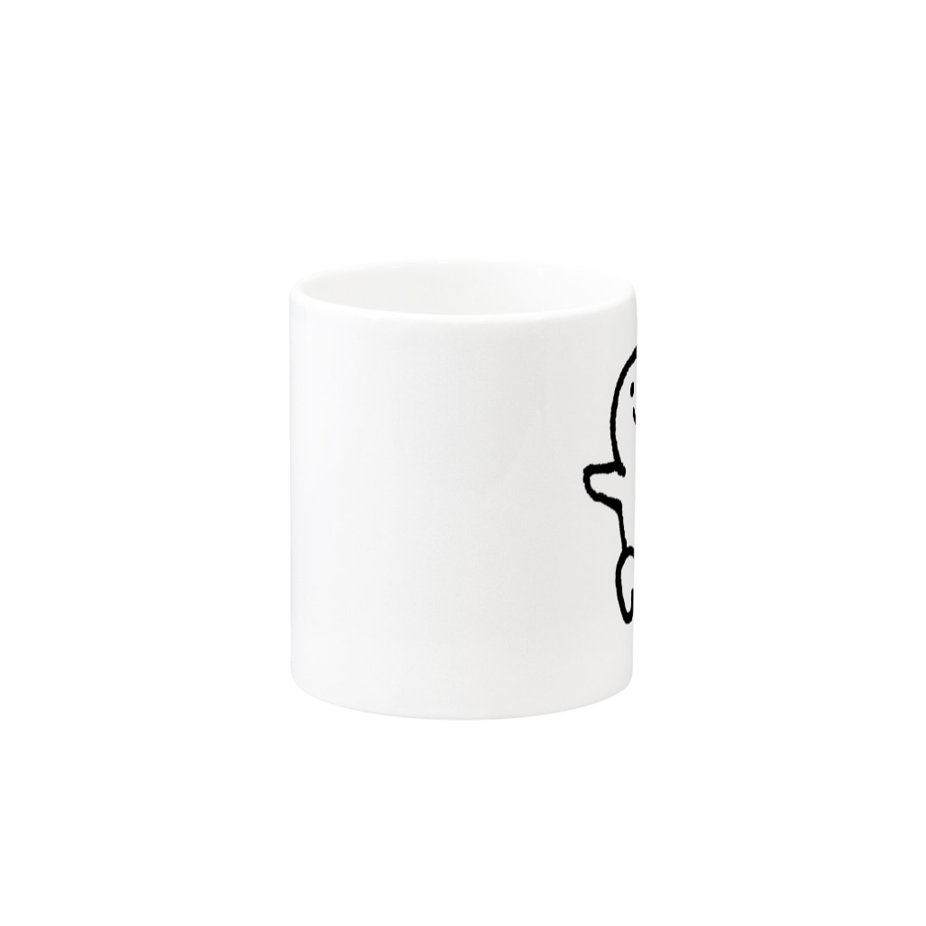 てがきですの屋さんのスキップ！ 丸さん Mug :other side of the handle