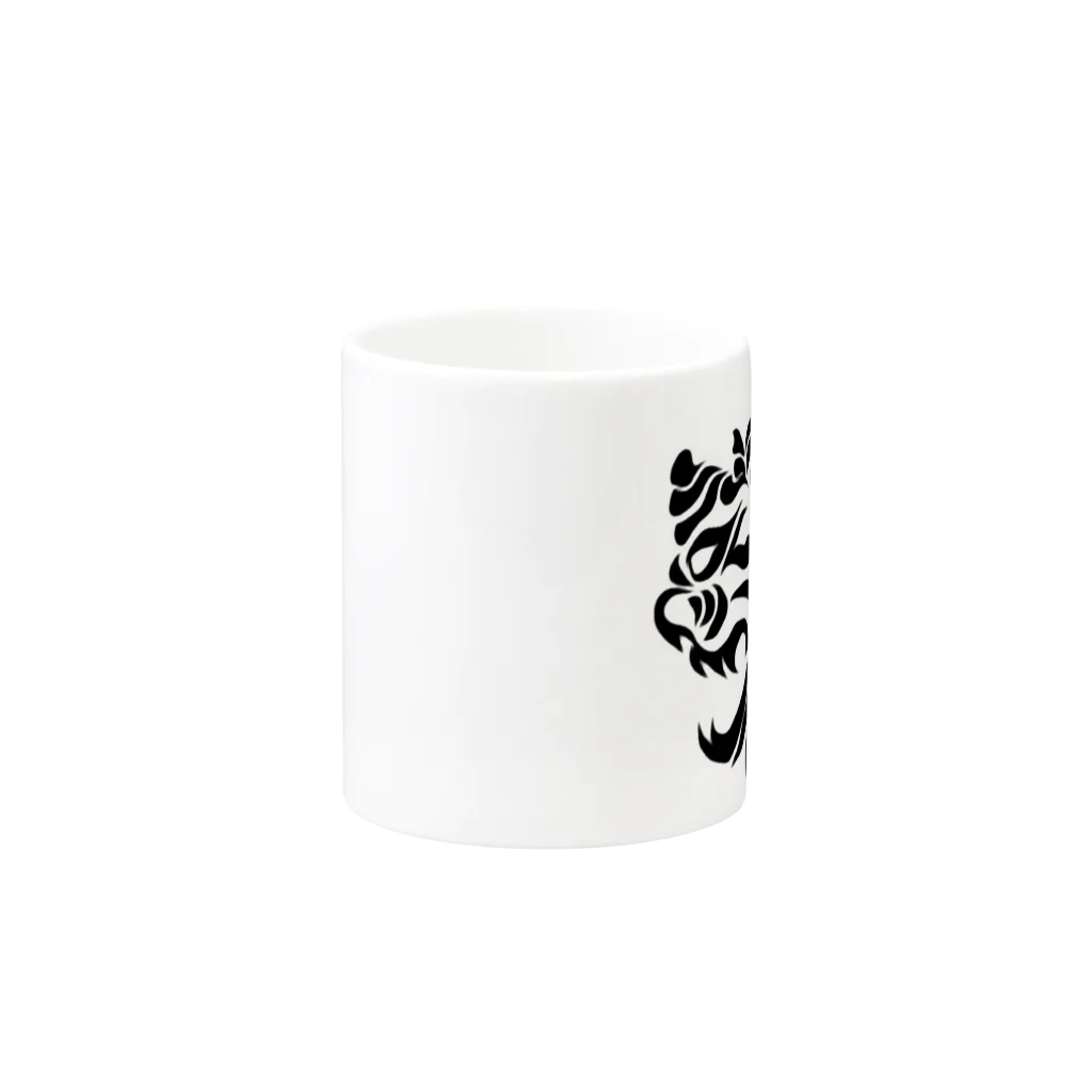 我那覇剛柔丸STOREのトライバルシーサー Mug :other side of the handle