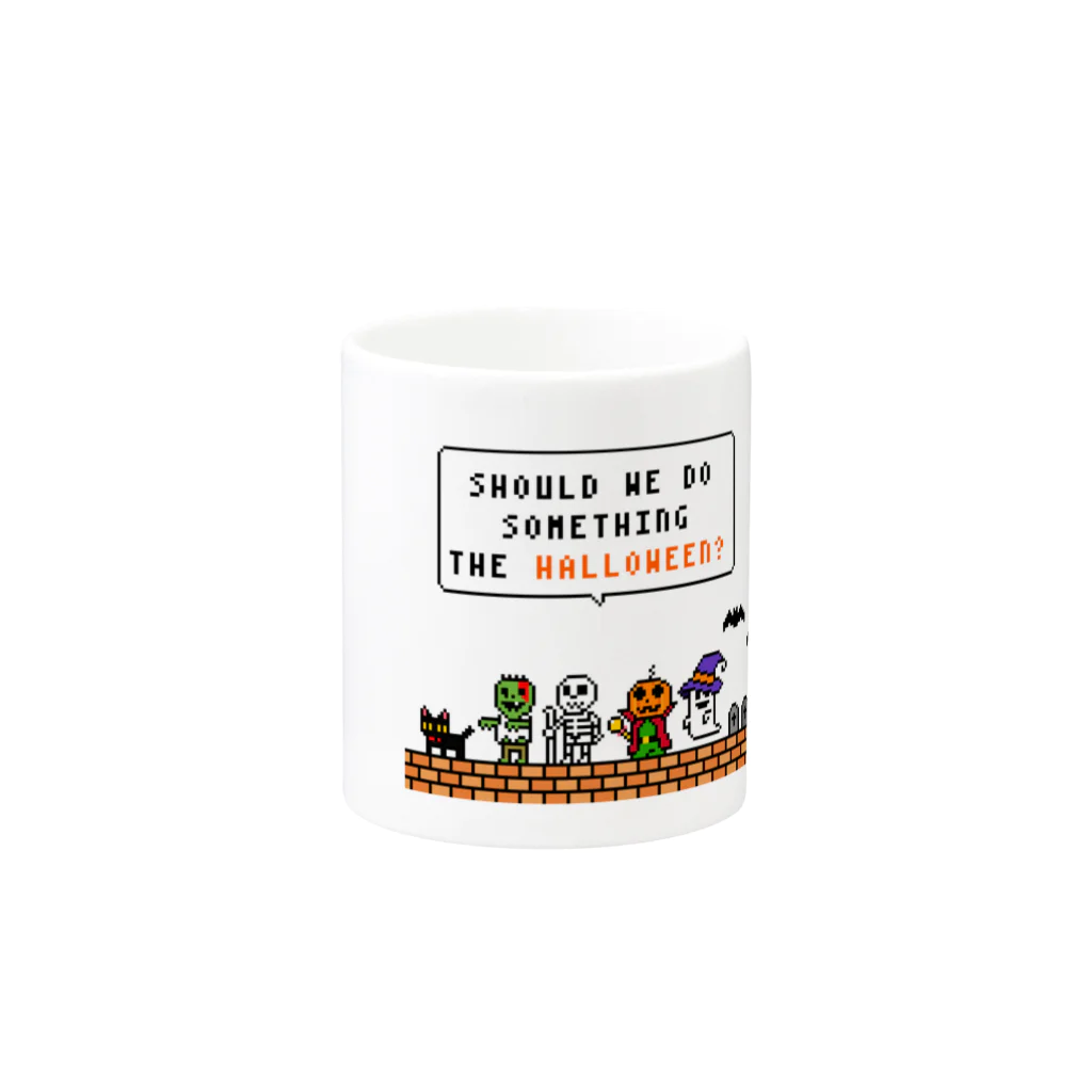 寒がりモンスターのハロウィンモンスターズ(ドット絵) Mug :other side of the handle