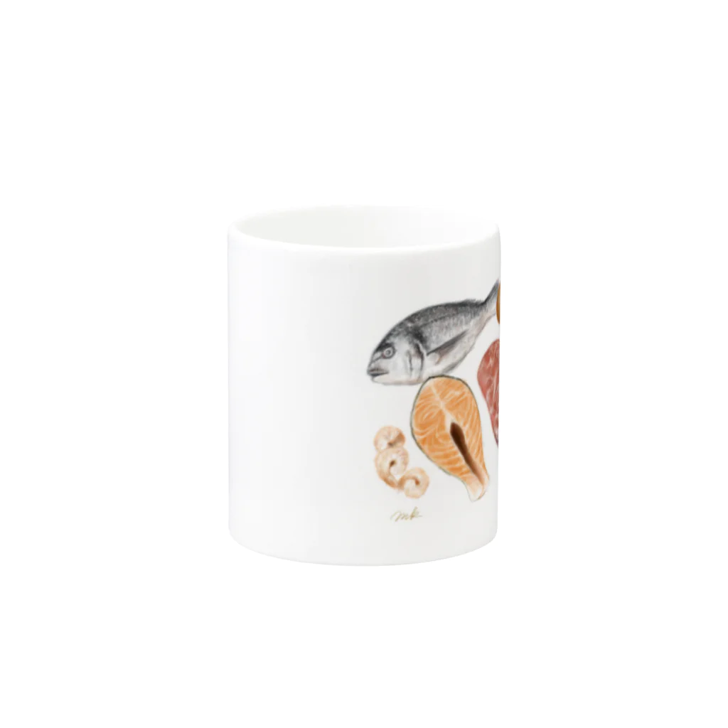 Masami’s artworksのタンパク質シリーズ Mug :other side of the handle