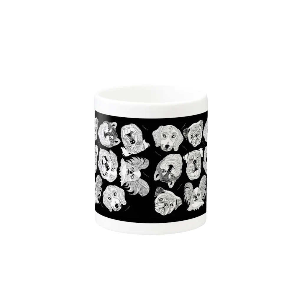 megumiillustrationのdog!dog!dog! Mug :other side of the handle