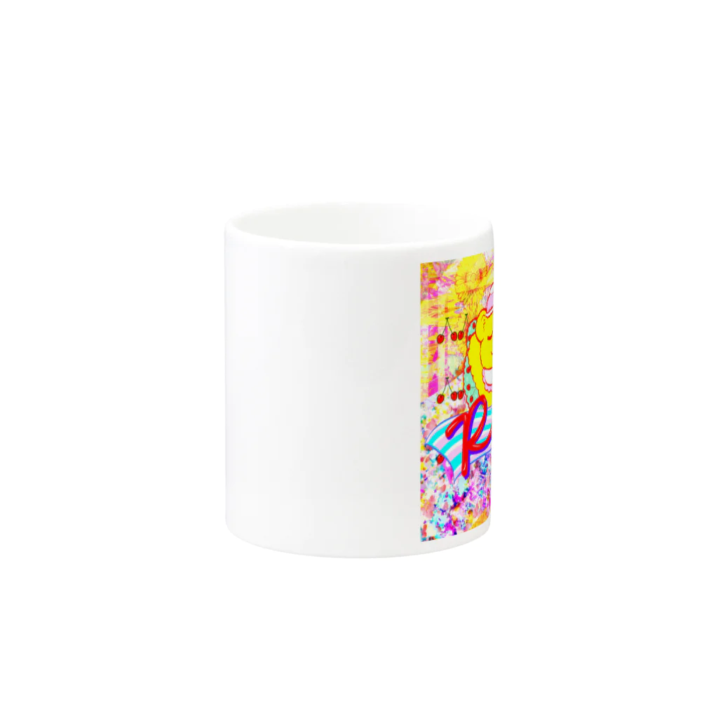 ✨🌈✨ユラクラカン🇯🇵 ✨🌈✨の🍒リラックスお昼寝ベアー🍒 Mug :other side of the handle