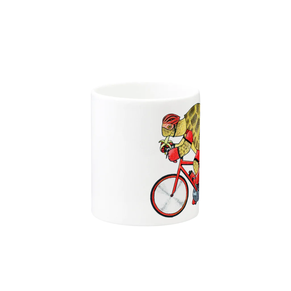 segasworksのカメの自転車乗り Mug :other side of the handle