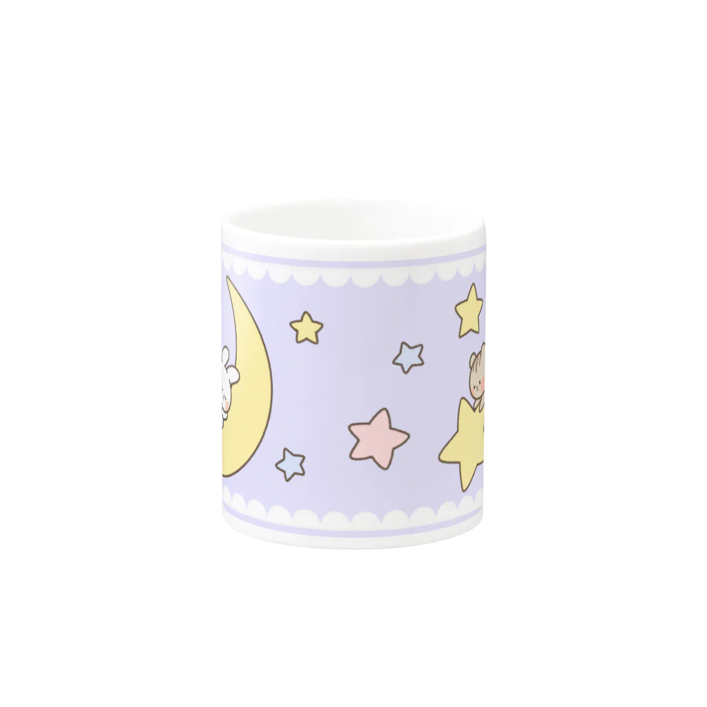 *hanami*の星空のうさちゃんとリスくん。 Mug :other side of the handle