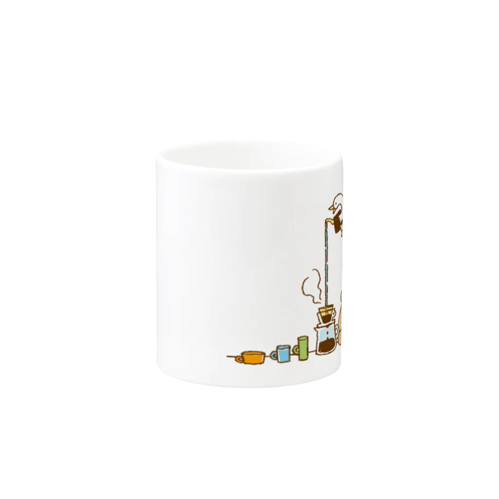 MOGUMO SHOPのみんなでコーヒードリップ！ Mug :other side of the handle