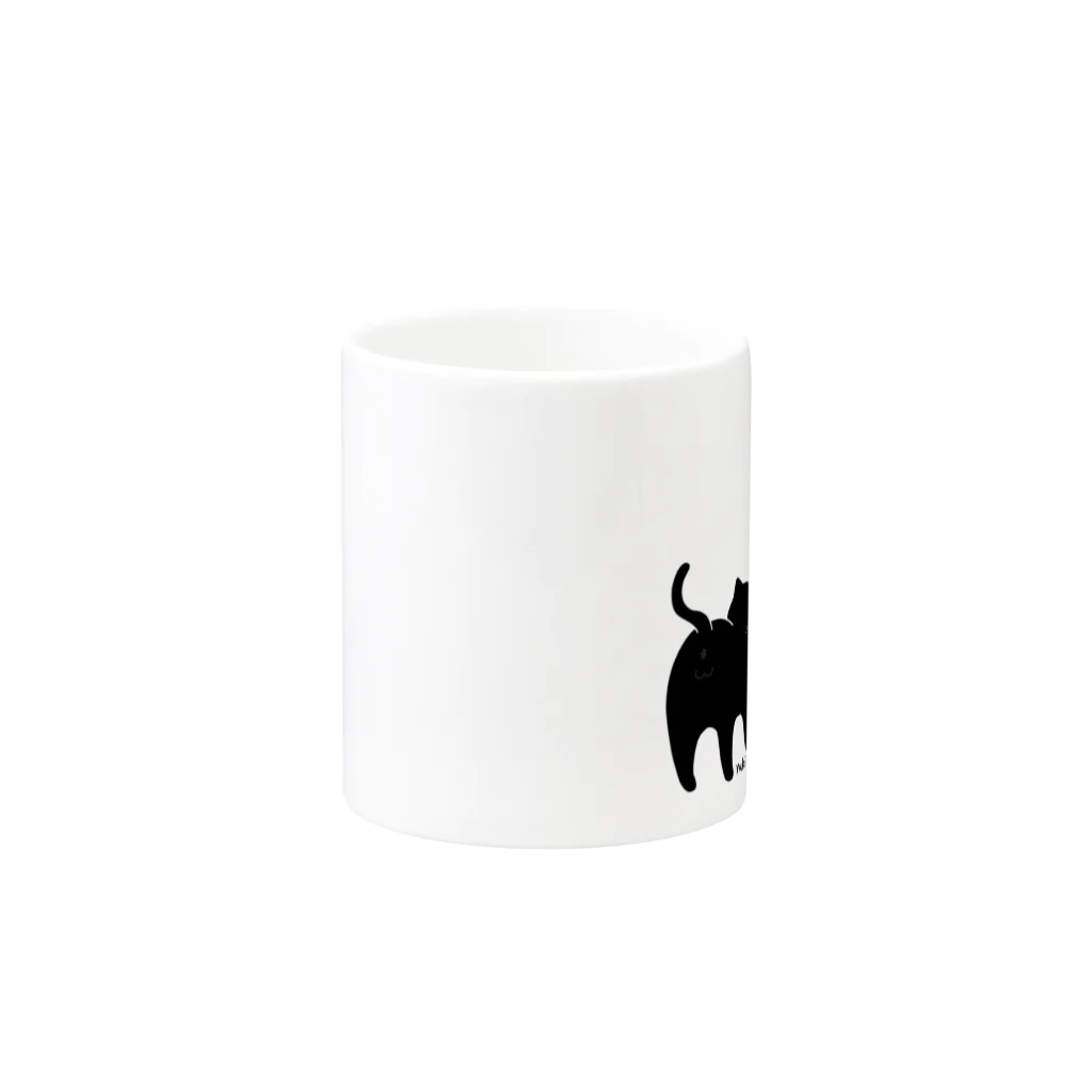 猫ねこママどんぐりのゆきころふりむき Mug :other side of the handle